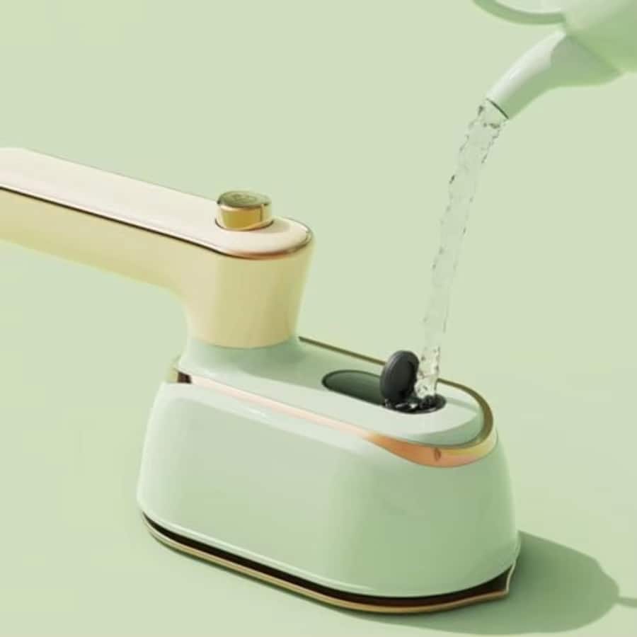 Luckbyte - Portable Handheld Clothes Steamer Mini Wet Dry Steam Iron for Home and Travel Use - Green