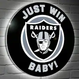 Evergreen Enterprises - Las Vegas Raiders 23" LED Slogan Round Wall Sign - Multicolor