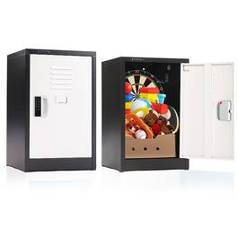AdirOffice - Storage Locker 629-Series 24" H 1-Tier Steel Locker with Digital Lock - Black Bidy/White Doors