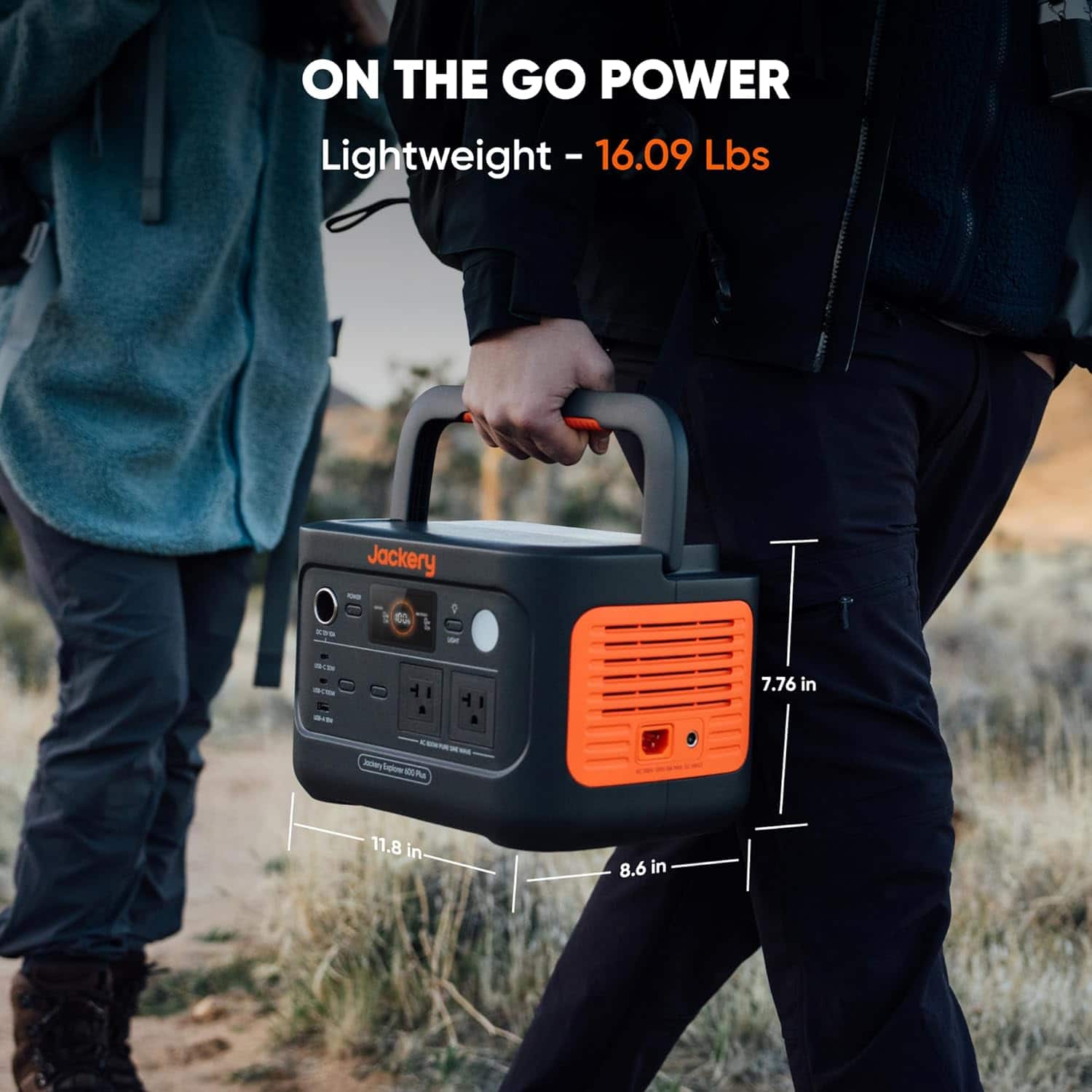 ON THE GO POWER Lightweight - 16.0 - 16.09 Lbs Jackery - - - - - + I 7.76 in -- Jhiter Solme GN - 11.8 in 8.6 in