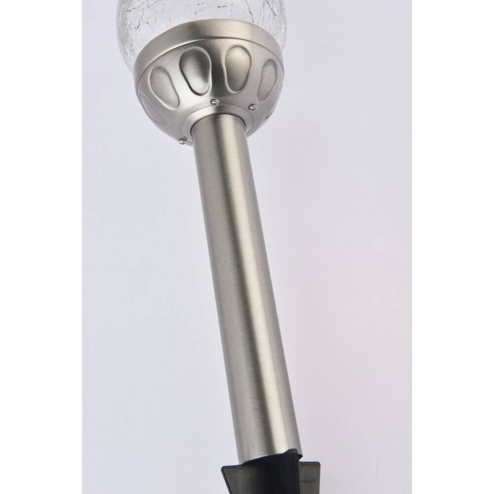 Angle. Living District - Outdoor LED RGB Pathway Light, Pack of 4 - Silver.