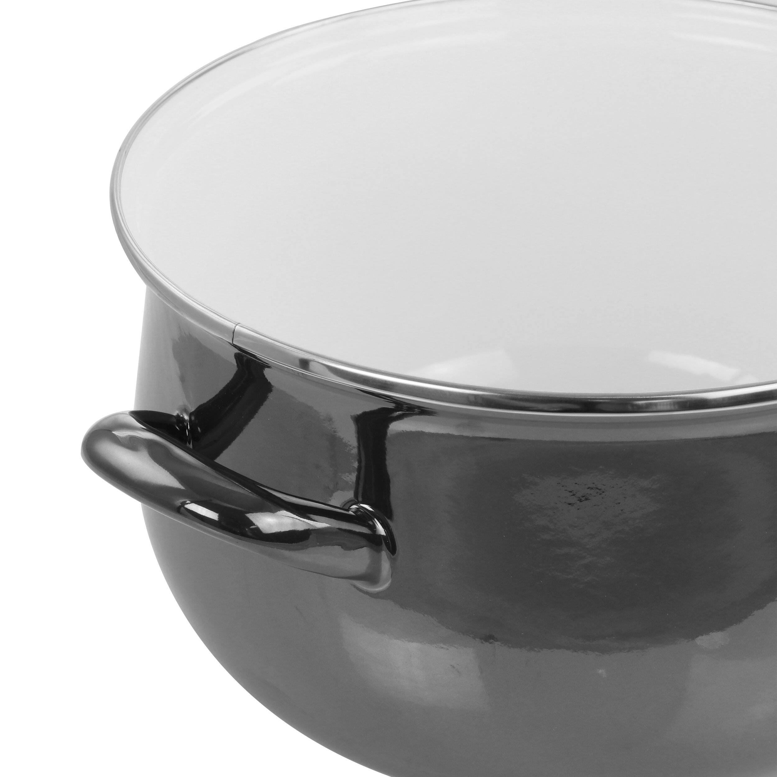 Alt View 4. Gibson - Gibson 6.5 Quart Steel Casserole with Lid - Silver.