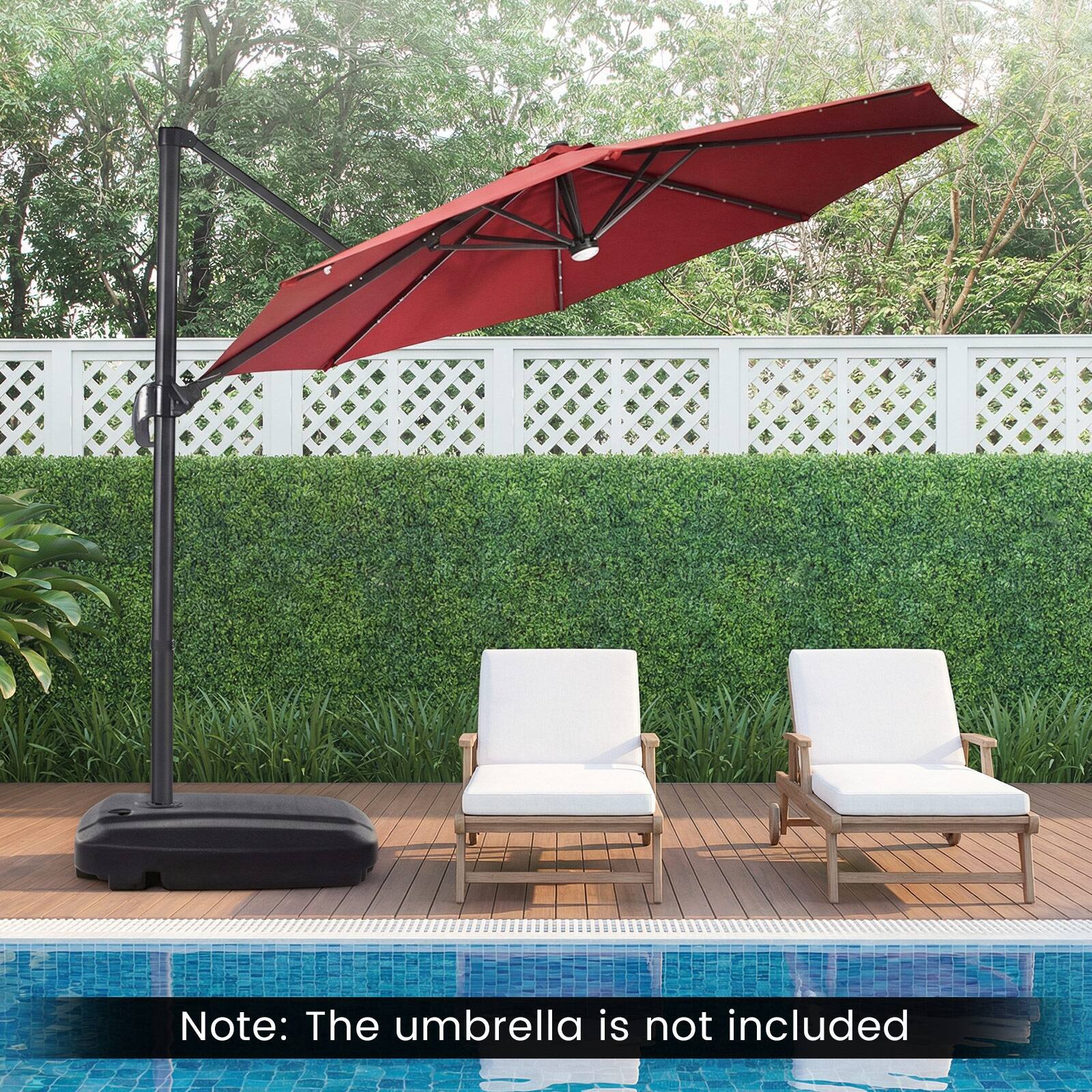 Note: The umbrella is not included
