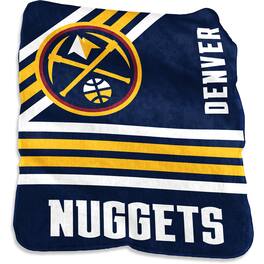 Logo Brands - Denver Nuggets 50'' x 60'' Plush Raschel Throw Blanket - Multicolor