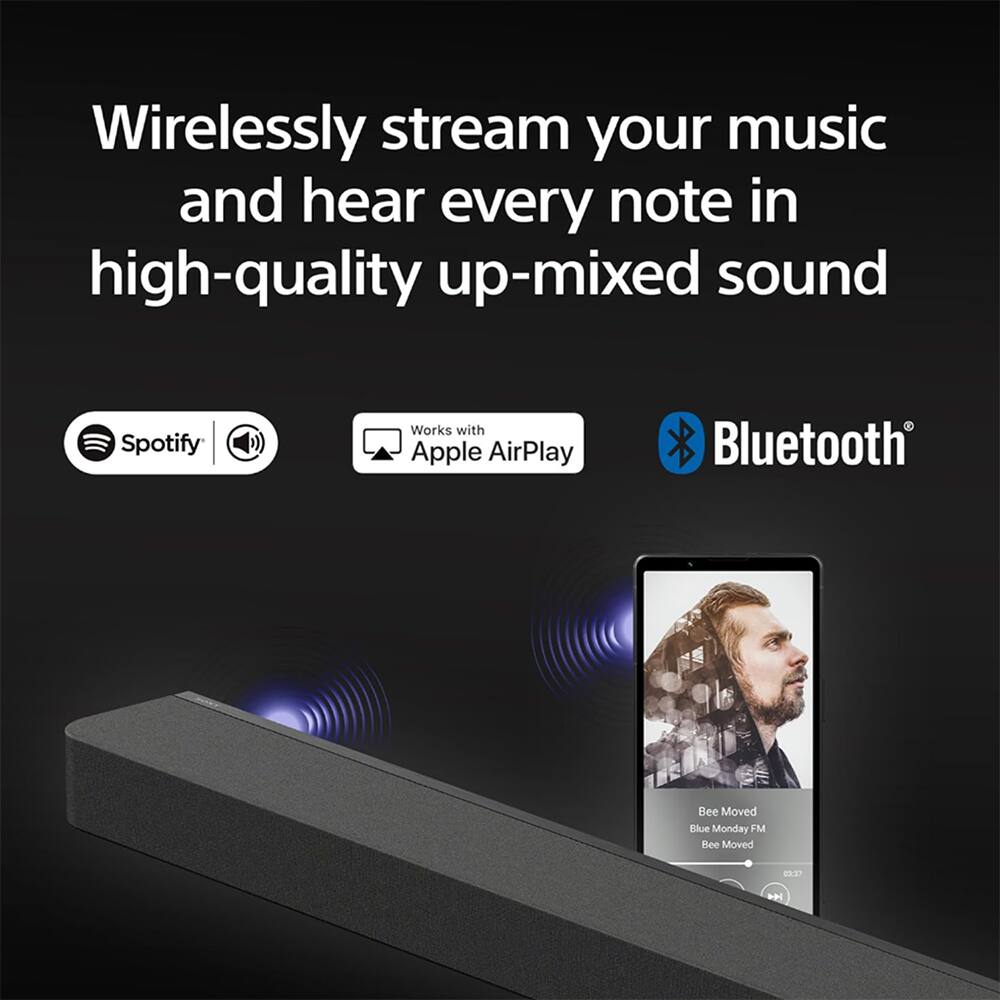 Wirelessly stream your music and hear every note in high-quality up-mixed sound. Spotify Works with Apple AirPlay Bluetooth. Bee Moved Blue Monday FM Bee Moved 03