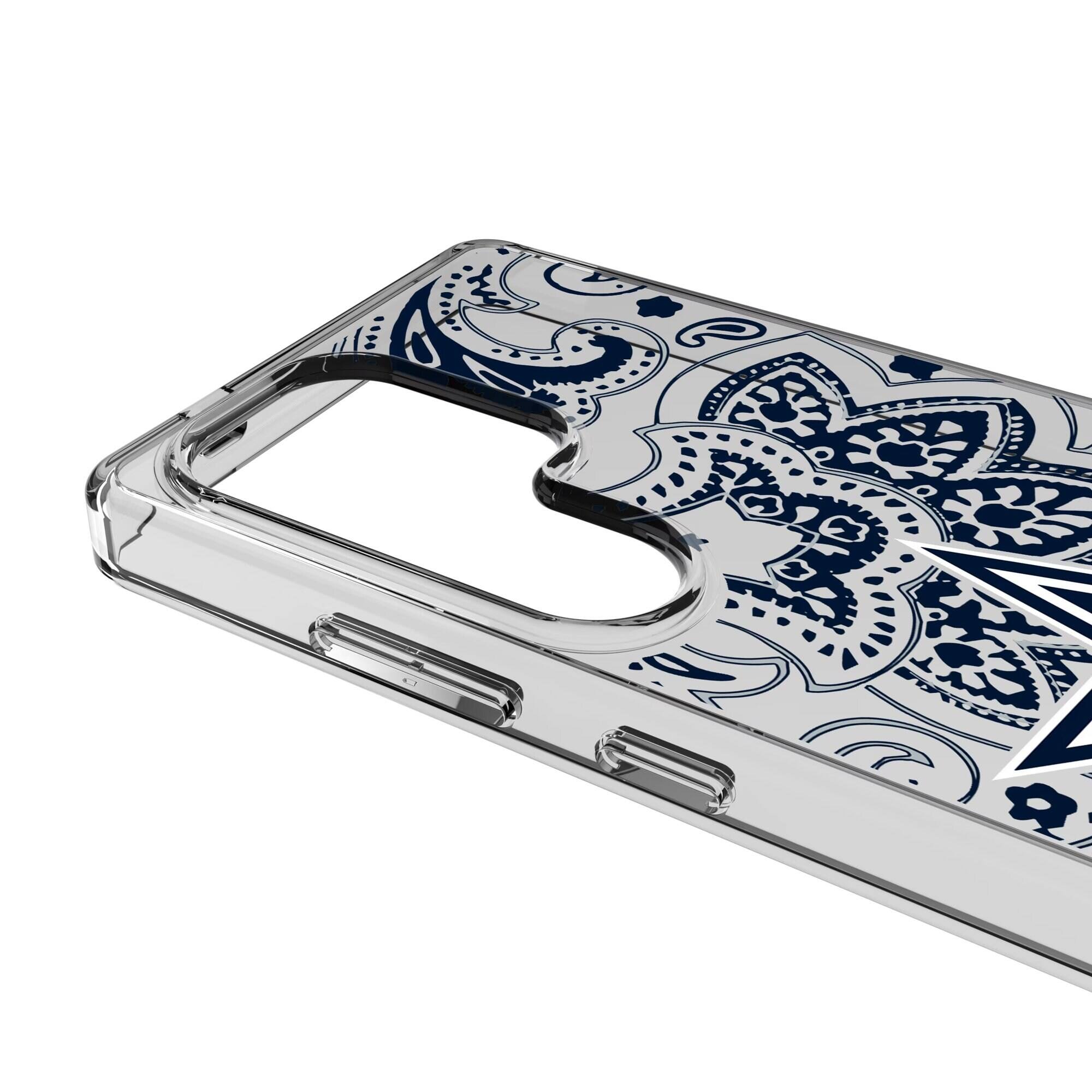 Alt View 2. Keyscaper - Dallas Cowboys Galaxy Clear Paisley Design Case - S23 Plus - Multicolor.