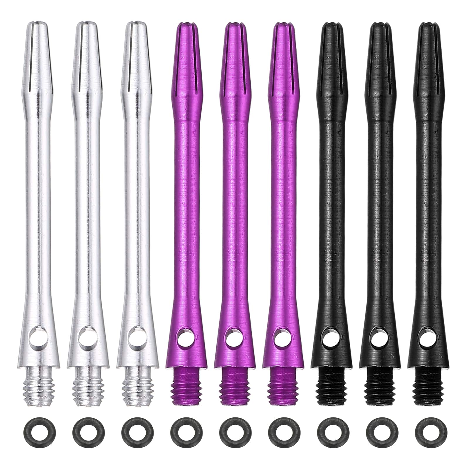 Unique Bargains - Dart Shafts for Steel Tip, Medium 2BA Thread Aluminum Shaft Set, 48mm & 22 Set - Fits Darts Training/Sharpener - Black/Silver/Purple price history on PriceWatchPro