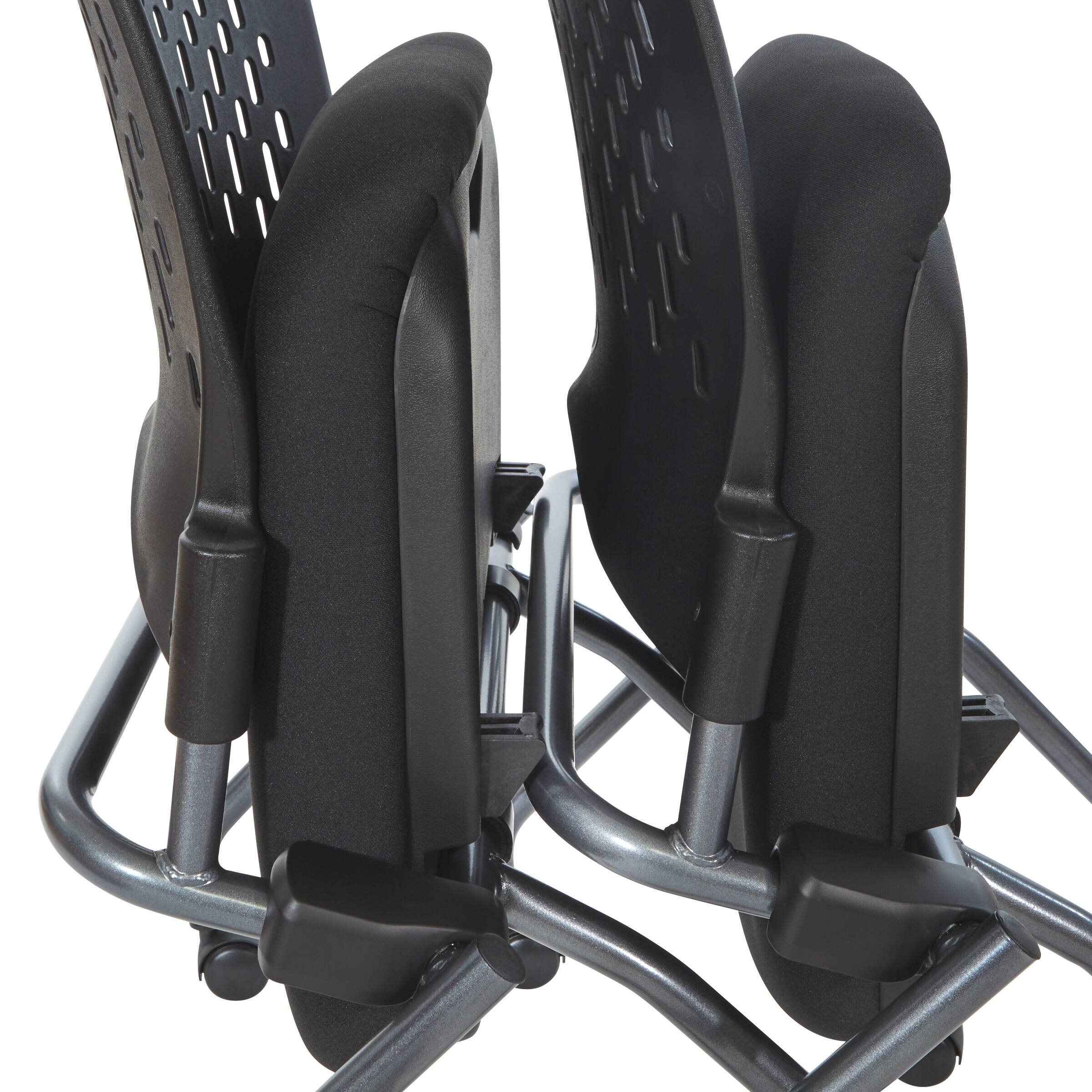 Alt View 2. Office Star Products - Soft-Flex Frame™ Folding/Nesting 2 Pack Office Visitor Chair - Coal.
