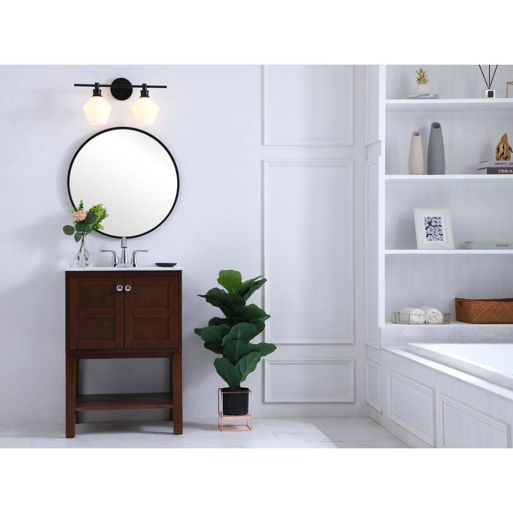Black And Frosted White Glass