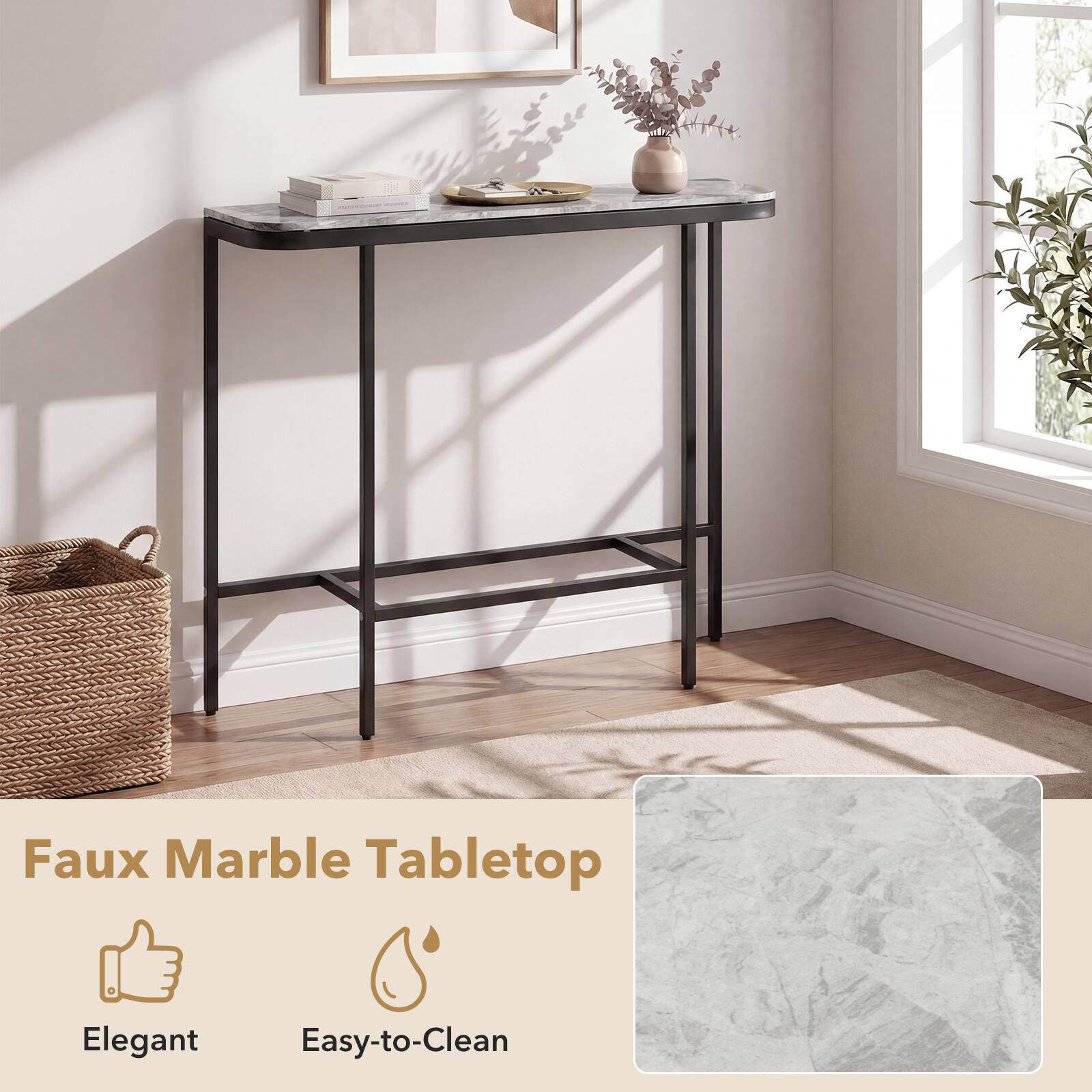 Faux Marble Tabletop

Elegant
Easy-to-Clean