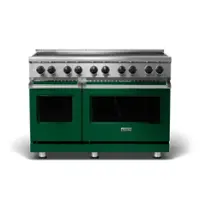 Viking - 5 Series 48" Wide Freestanding Electric Induction Range - Ivy - Front_Zoom