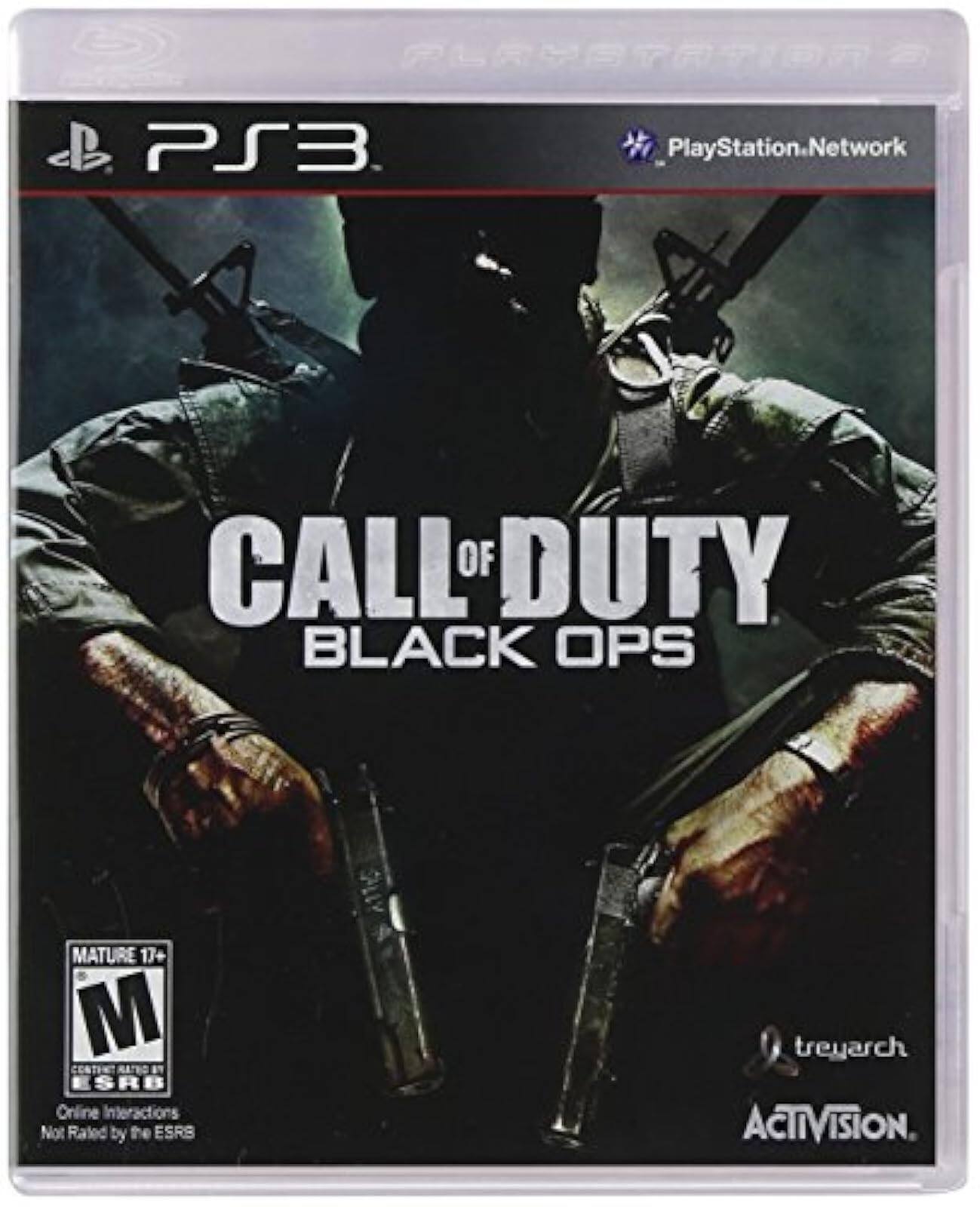PS3  
PlayStation.Network  
CALL OF DUTY BLACK OPS  
MATURE 17+  
M ESRB  
Online Interactions Not Rated by the ESRB  
treyarch  
ACTIVISION - M (Mature 17+)
