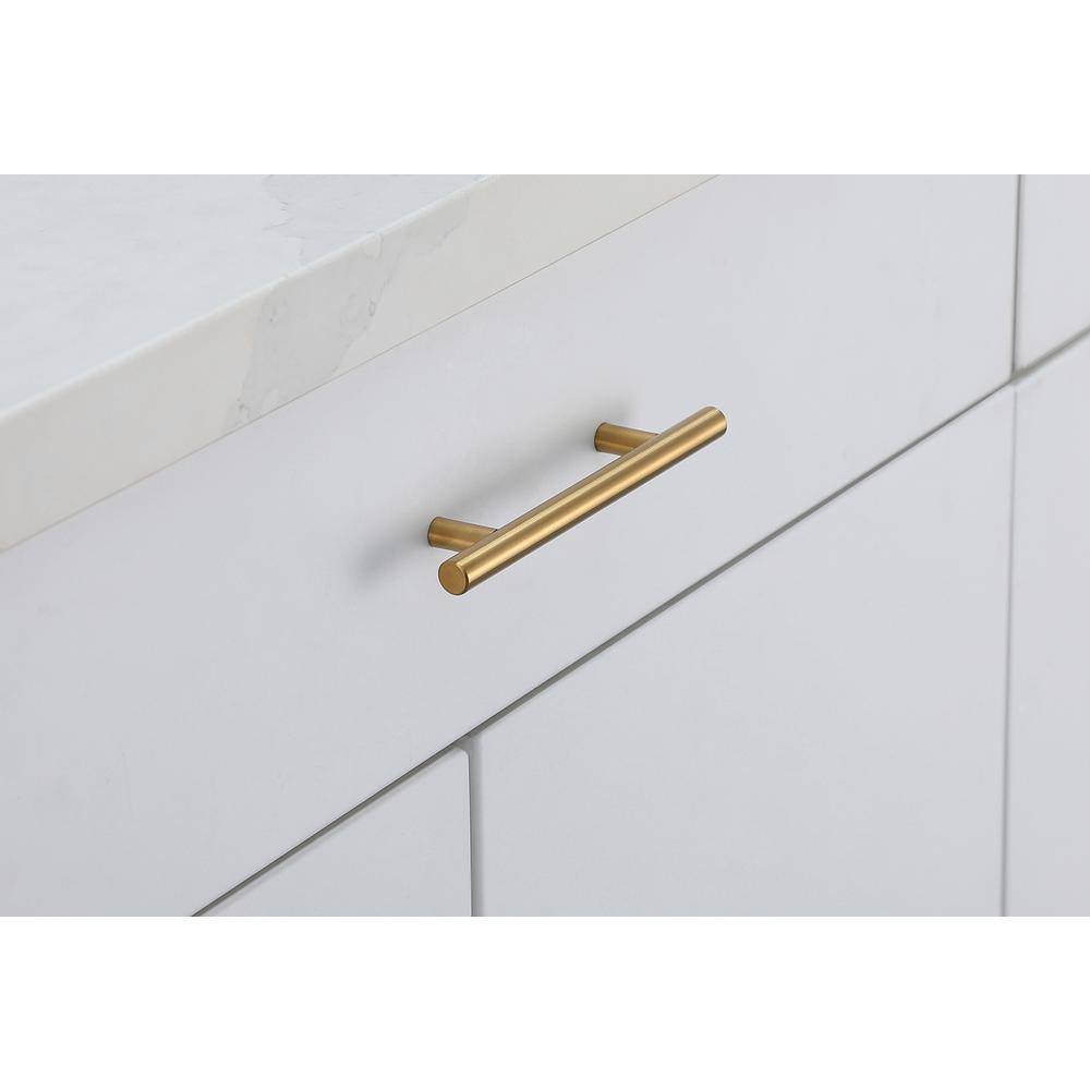 Alt View 1. Elegant Decor - Quinn 4" Center to Center Brass Bar Pull Multipack (set of 10) - Brass.