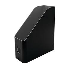 Front. Advantus - Fusion Plastic Magazine File - Black/Gray.