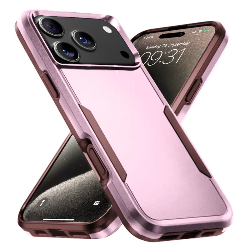 Entronix - Case for iPhone 17 Pro - Dual-Layer Soft-Touch Protection - Pink