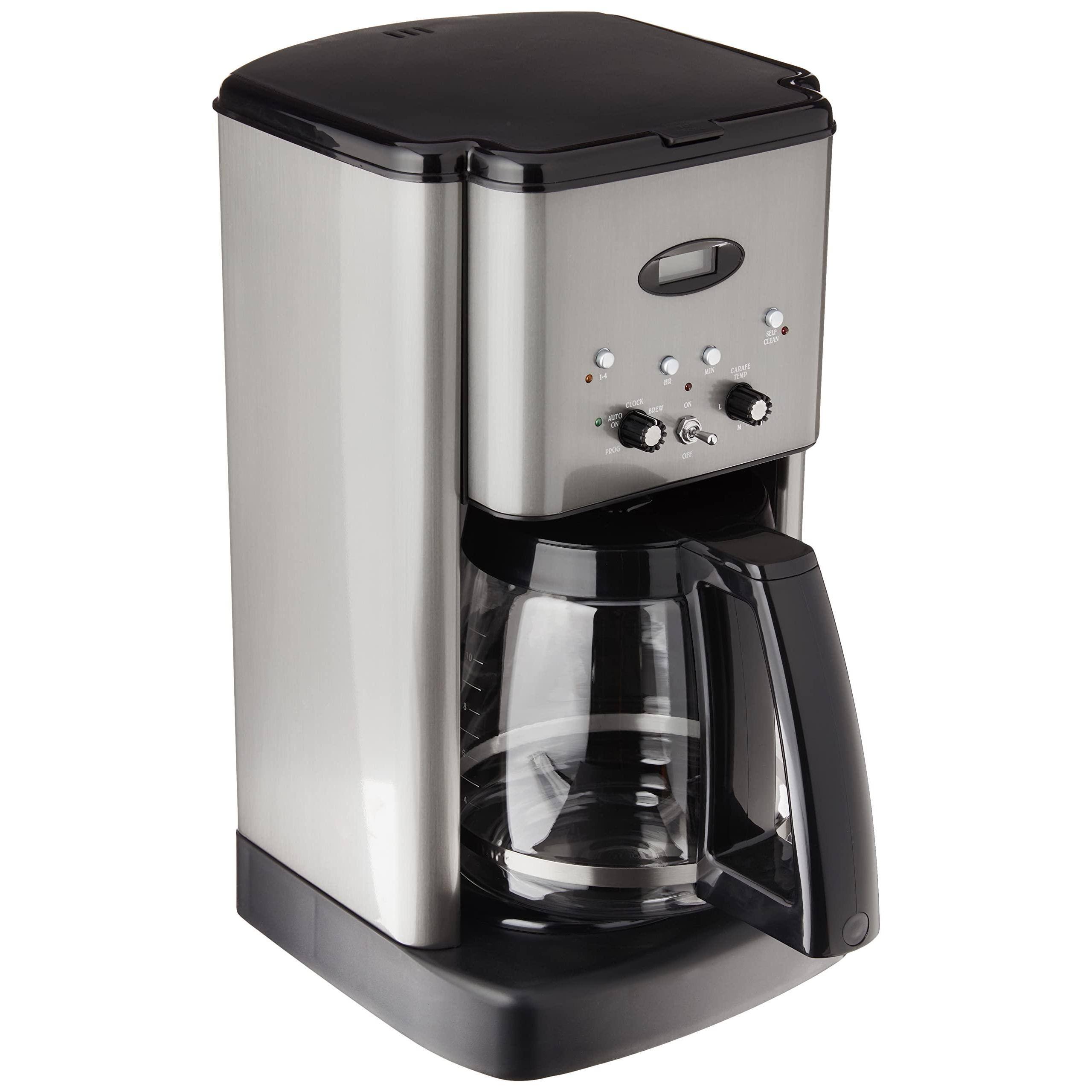 Dapper Styles - Dcc-1200p1 Brew Central 12-cup Coffeemaker Coffee Maker Carafe Brushed Chrome - Black Stainless Steel-Coffeemaker