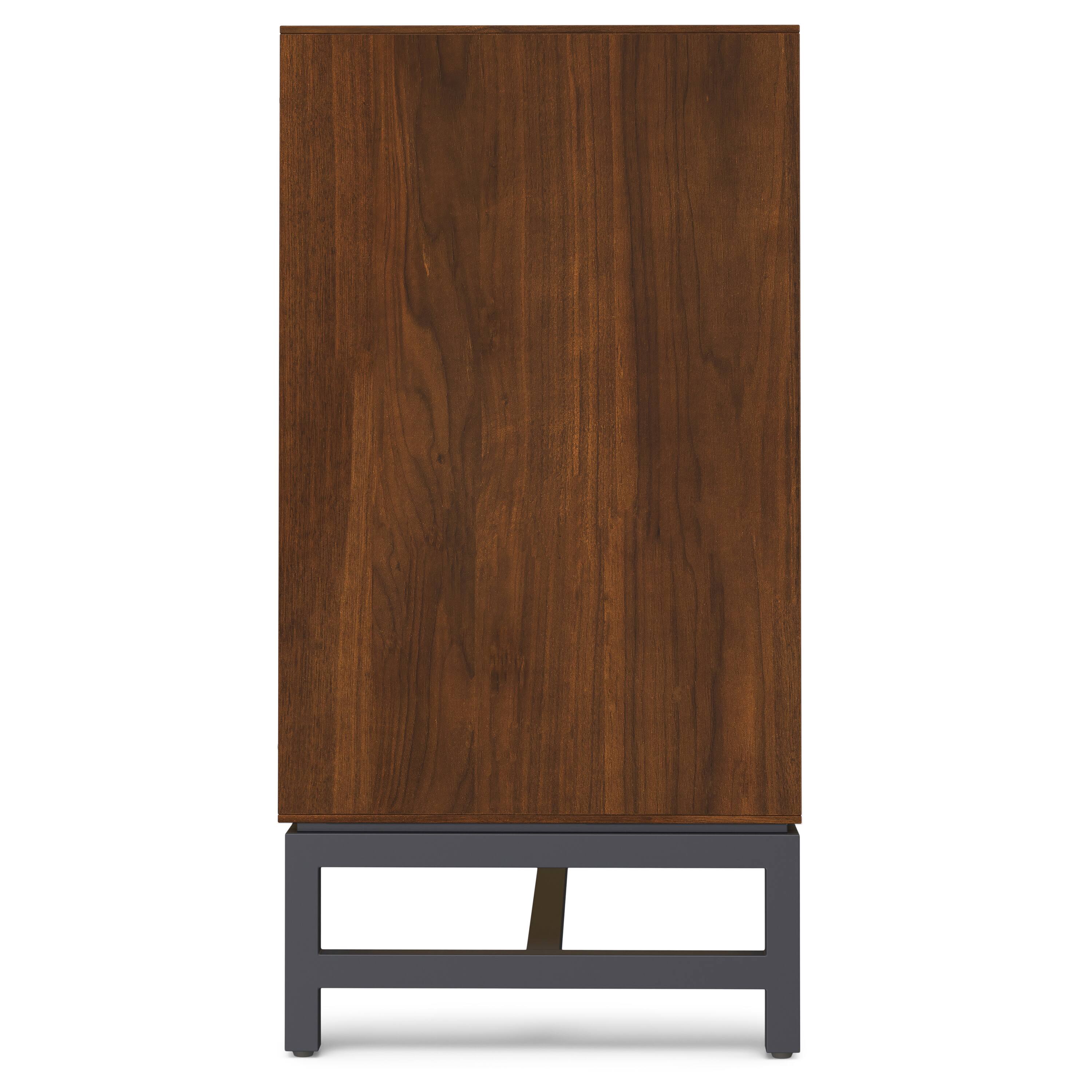 Alt View 3. Simpli Home - Simpli Home Banting 58 inch Wide 3 Door Sideboard Buffet in Natural Walnut Veneer - Natural Walnut.