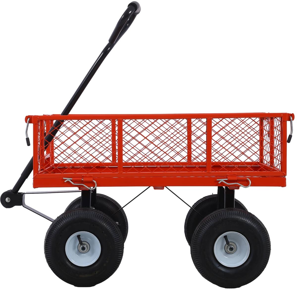 Alt View 7. Loheer - Loheer Steel Garden Cart with Removable Sides, Red, 550 lb Capacity.