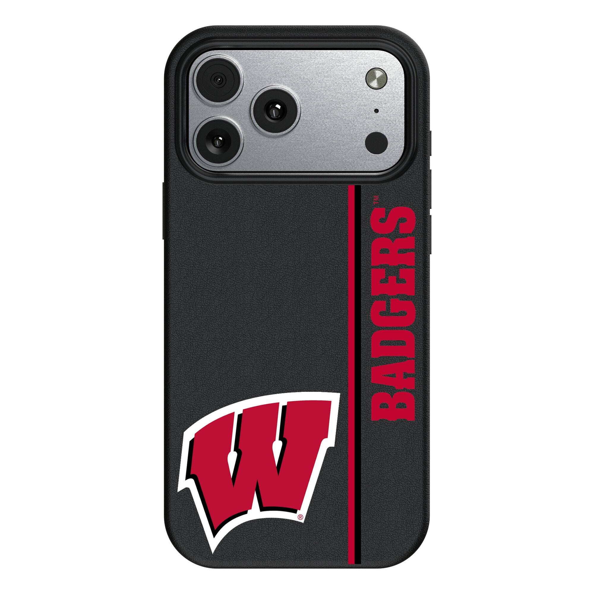 Front. Keyscaper - Wisconsin Badgers iPhone Magnetic Bump Case - 15 - Black.