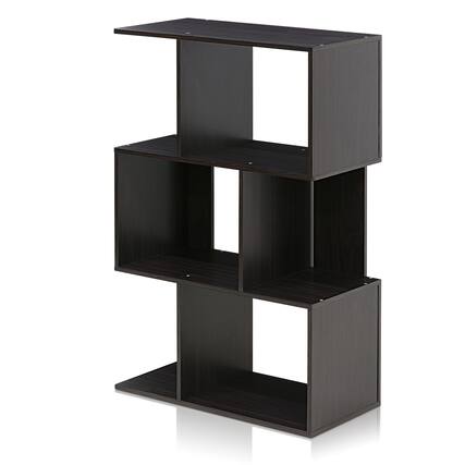 Front. Furinno - Simply Modern Open 3-Tier Open Book Shelf - Expresso.