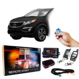 MPC - 2-Way LCD Remote Start/Entry Kit With T-Harness For 2011-2016 Kia Sportage - Black