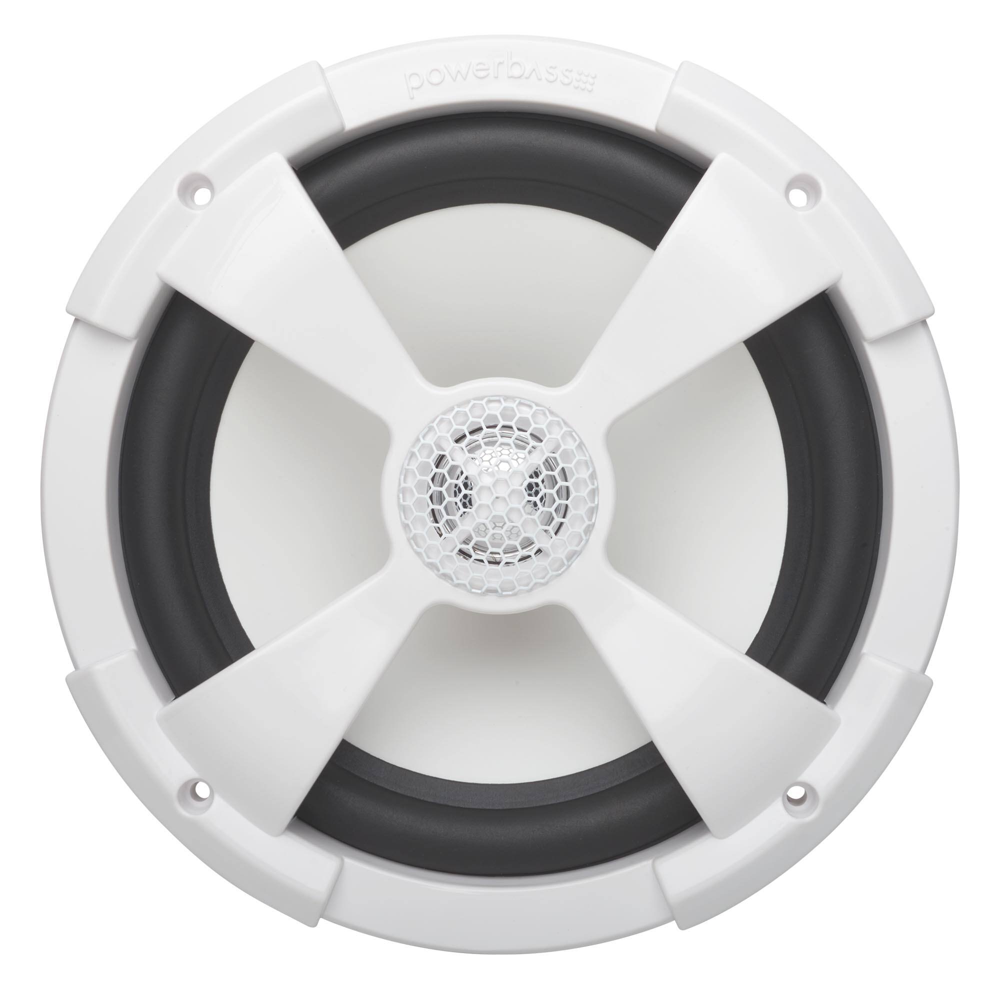 Alt View 2. Powerbass - PowerBass XL-82M - 8" Marine Coaxial Speakers with RGB LED - Pair - Black/Gray.