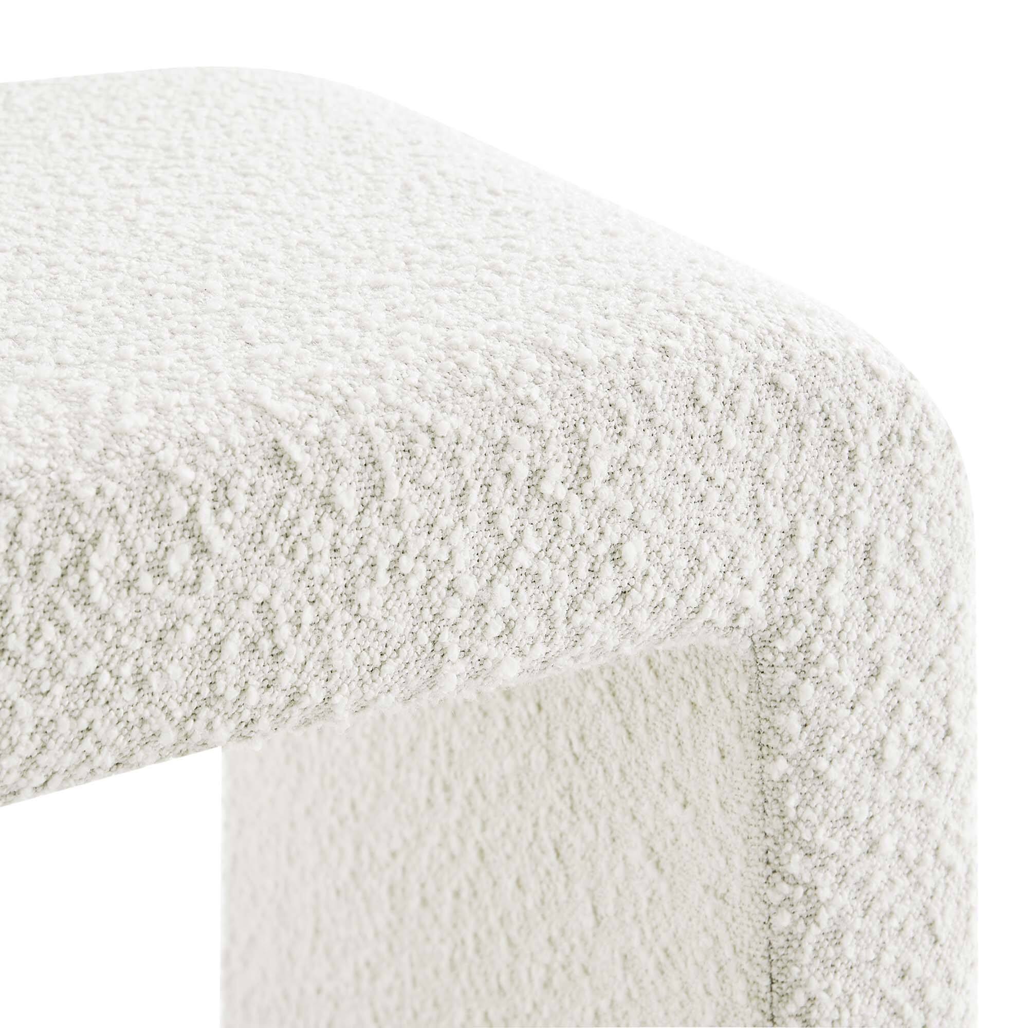 Alt View 9. Modway - Simba Boucle Fabric Waterfall Stool by Modway - Ivory.