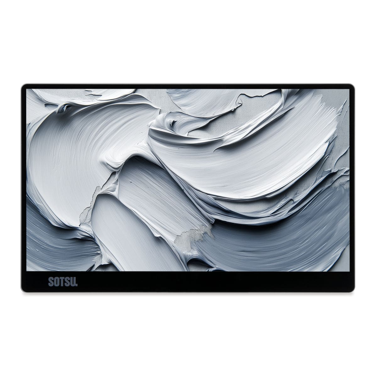 SOTSU - FlipAction Go 14" Portable Monitor, Robust, Lightweight, Tempered Glass, 1080p, USB-C or Mini-HDMI - Silver