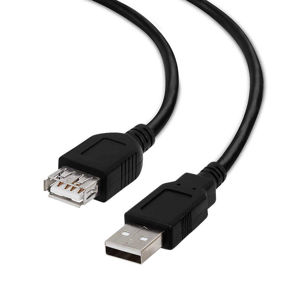 Alt View 5. Cmple.com - USB Extension Cable USB-A 2.0 Male to Female 10ft Black 480Mbps High-Speed Extender - Black.