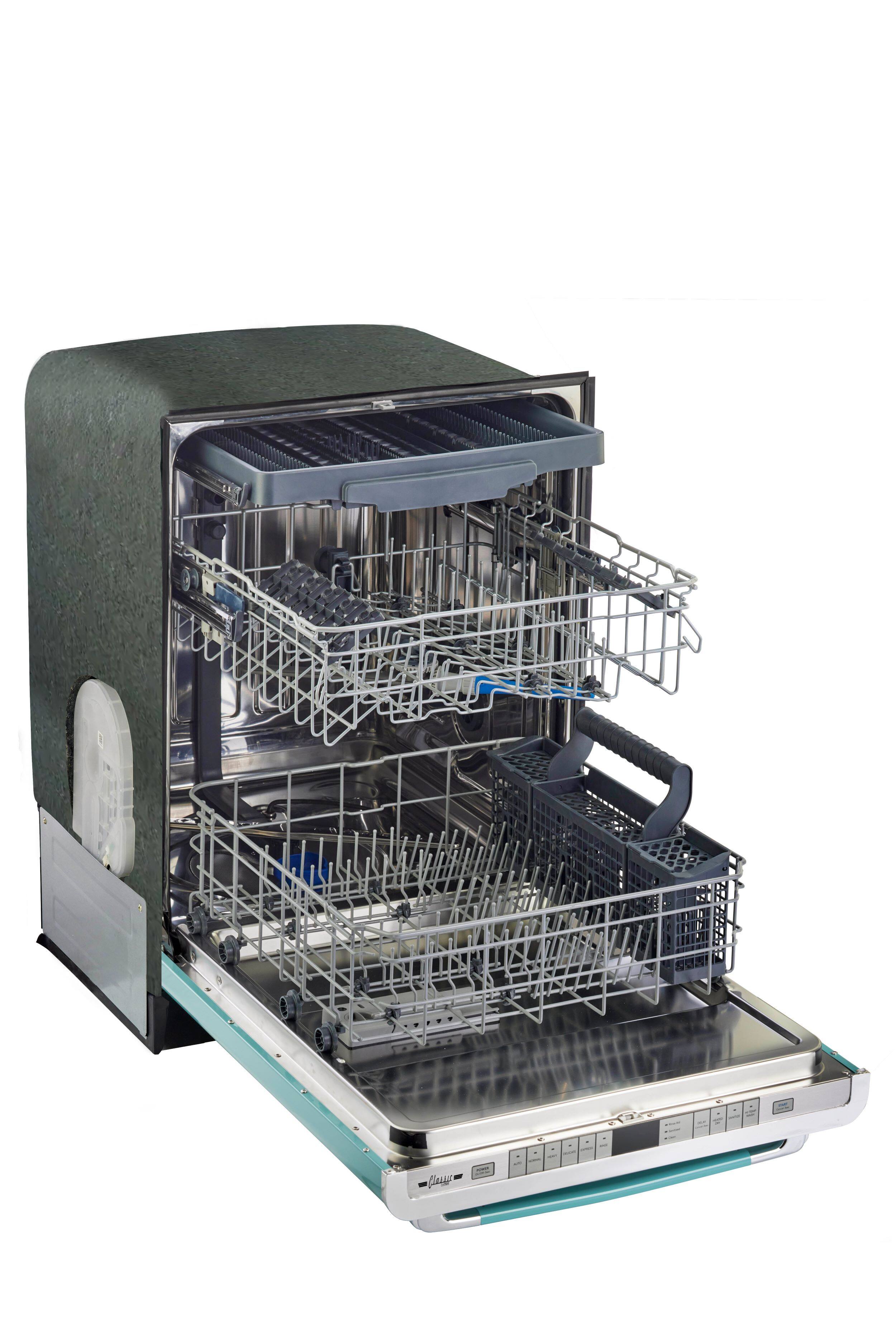 Alt View 1. Unique Appliances - Classic Retro Top Control Built-In Stainless Steel Tub Dishwasher with 3rd Rack and 45 dBA - Ocean Mist Turquoise.