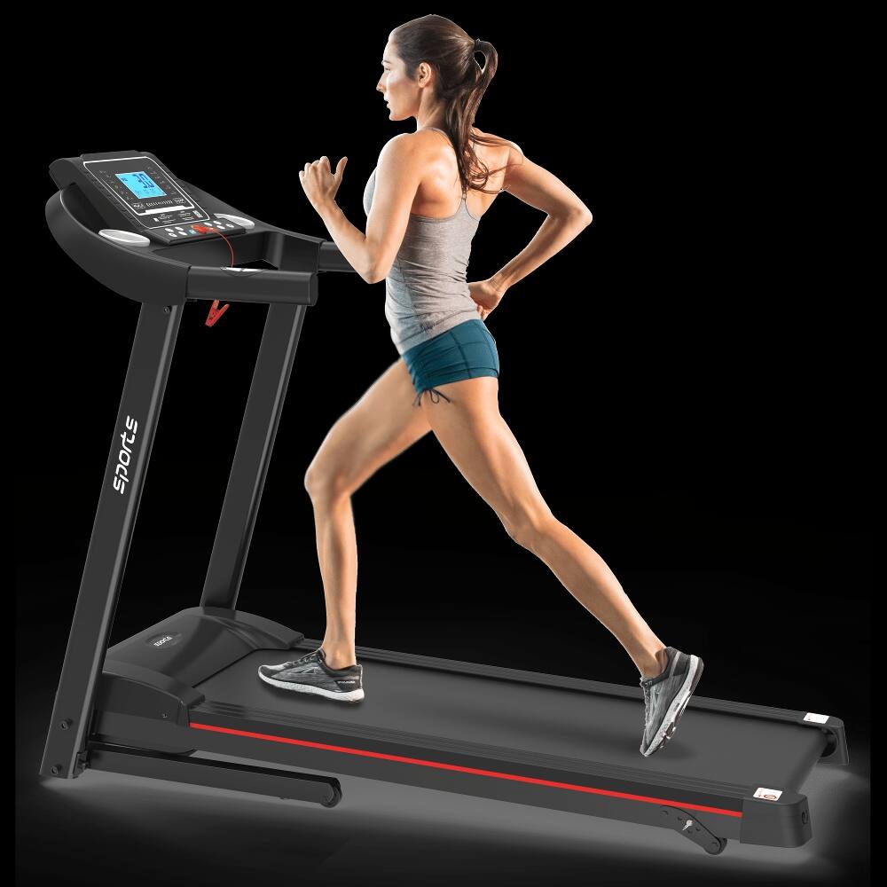 Alt View 2. Loheer - Loheer Foldable Treadmill with Incline, Smart Electric Treadmill for Home Workout, 2.5 HP Folding Running Machine - Black.