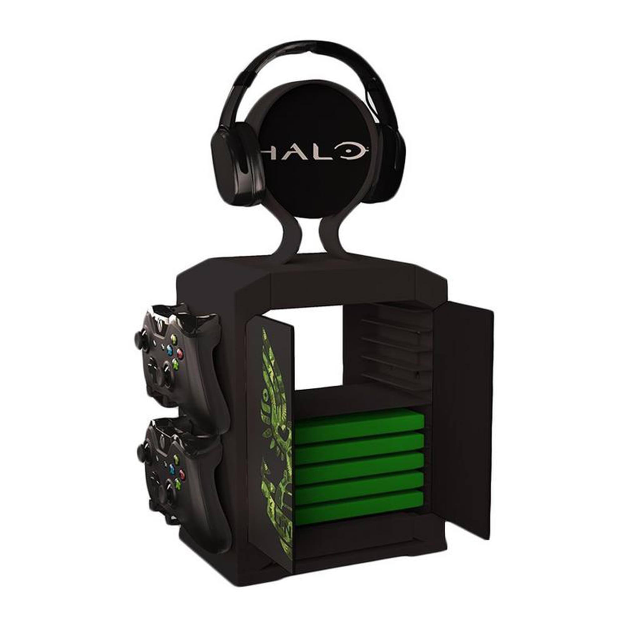 Alt View 10. Rubber Road - Halo Game Locker, Controller Holder, and Headset Stand - Black.