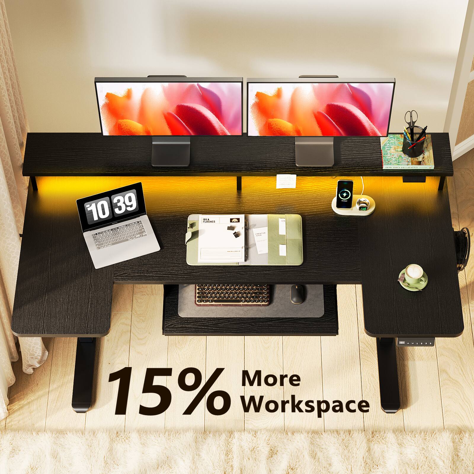 10:39  
Salars  
15% More Workspace