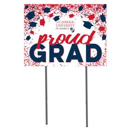 Jardine - Catholic University Cardinals 18" x 24" Proud Grad Yard Sign - White