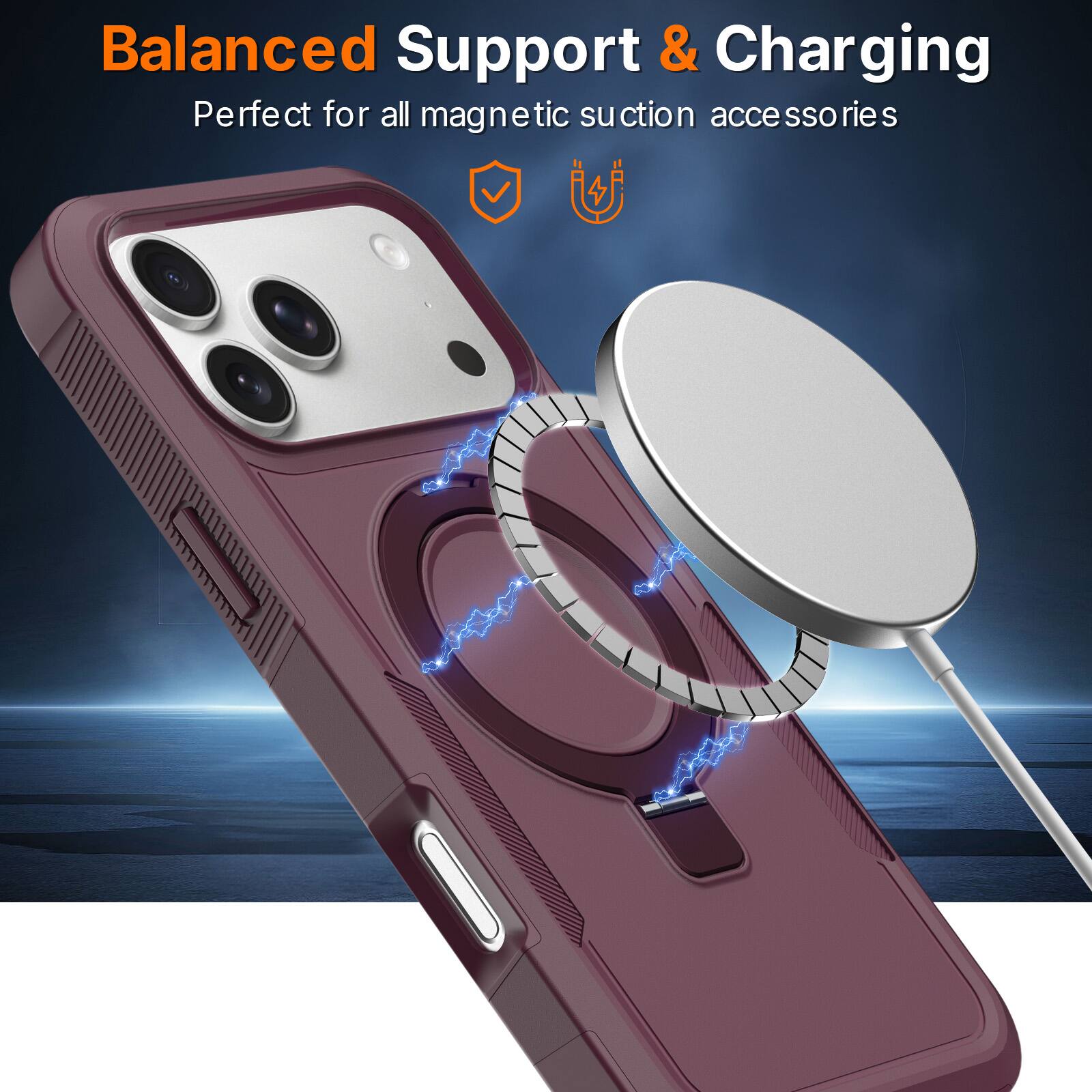Dteck Magnetic Case for Apple iPhone 18 Pro with Ring Kickstand ...