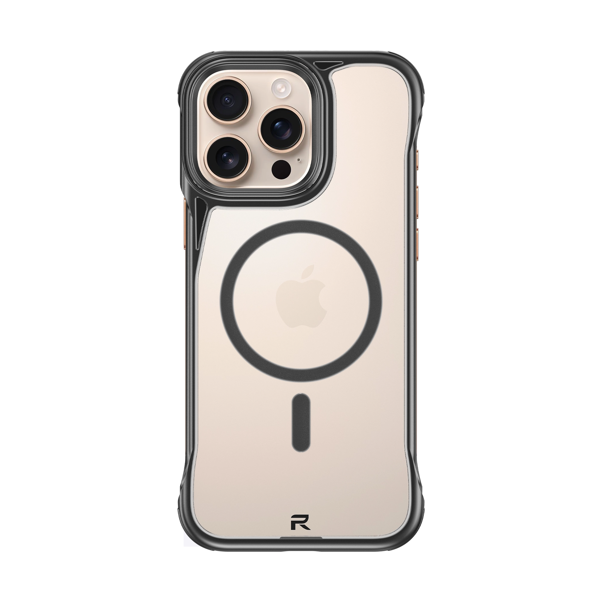 Rebel - Frosted FLEX Series Case For Apple iPhone 16 Pro Max - /Matte Clear - Black