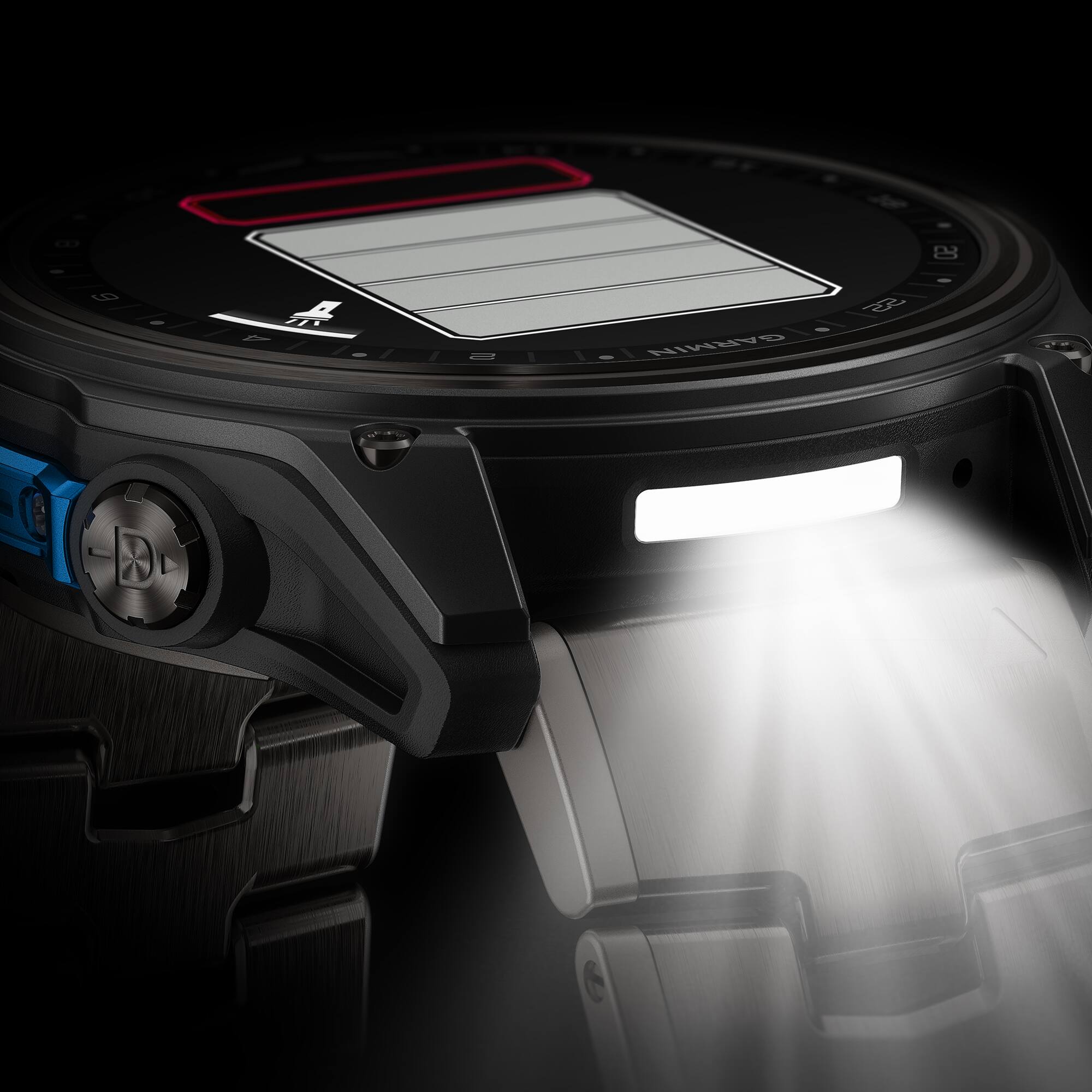 Back. Garmin - Garmin D2 Mach 2 Aviator Smartwatch - 51 mm - Carbon Grey with Titanium Bundle - Carbon Gray.