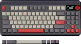 Womier - M87 Pro 75% Gaming Keyboard with OLED Display&Knob - Purple