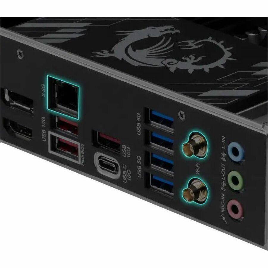 2.5G 10G USB BIOS Flash USB 10G USB-C 10G 5G USB 5G USB Wi-Fi NI-7 L-OUT MIC-IN