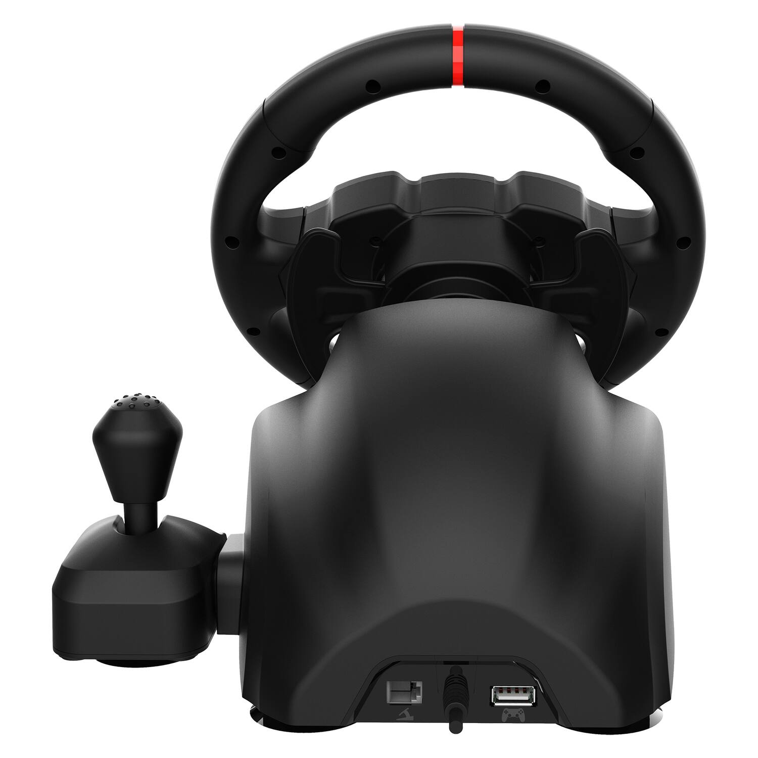 Left. Subsonic - 220 RS-X Racing Wheel with Gearshift, Pedal Set, Dual LED Sticks for PS4, Xbox One, Xbox Series XS, Switch, PC - Black.
