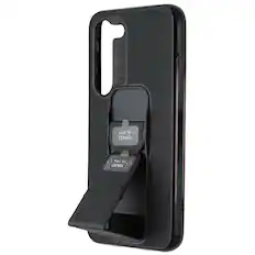 1. Click to stand
2. Pull to open