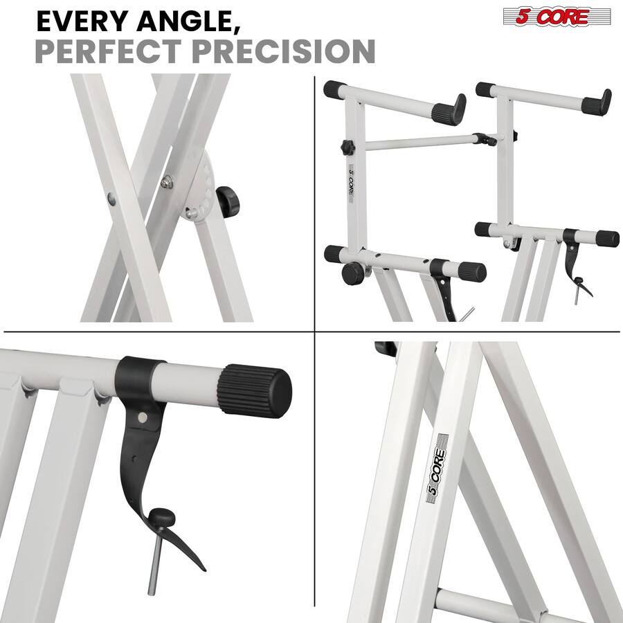 Key Note Stand 5 CORE Keyboard Stand 2 Tier Doubled X Shape Adjustable Heavy Duty Key ...