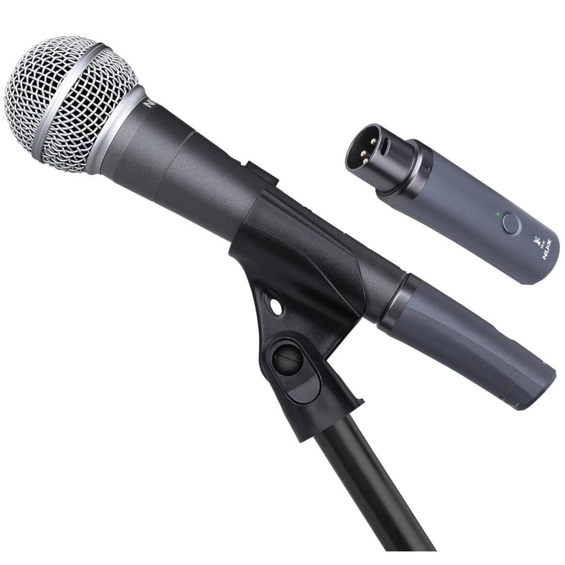 Back. NUX - B-3RC Wireless Microphone System with 24-Bit 48kHz Audio Quality | Interference Free Signal Transmission up to 100 Feet - Black.