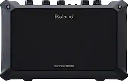 Roland - Portable Acoustic Guitar Amp with Battery Power, 15-Hour Play, Stereo Sound, Reverb & Chorus Effects, Mic & Media Input - Black