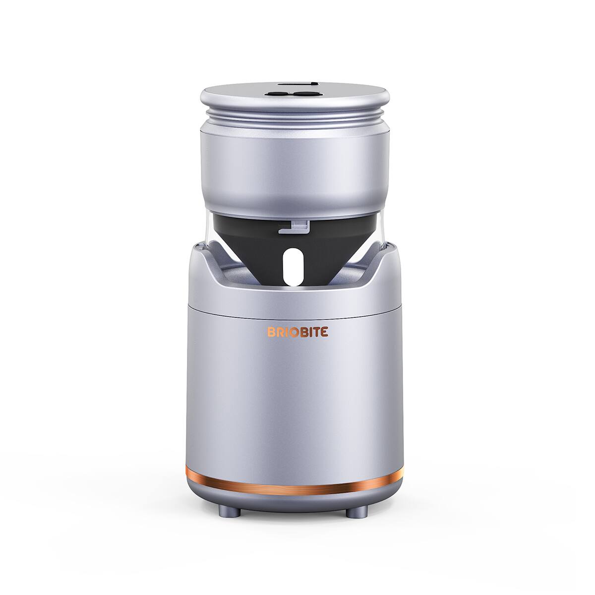 Alt View 6. BRIOBITE - Portable USB-C Rechargeable Ice Cream Maker-Electric Machine for Gelato,Milkshakes&Sorbet,1-2 Servings,Easy to Clean - Silver.