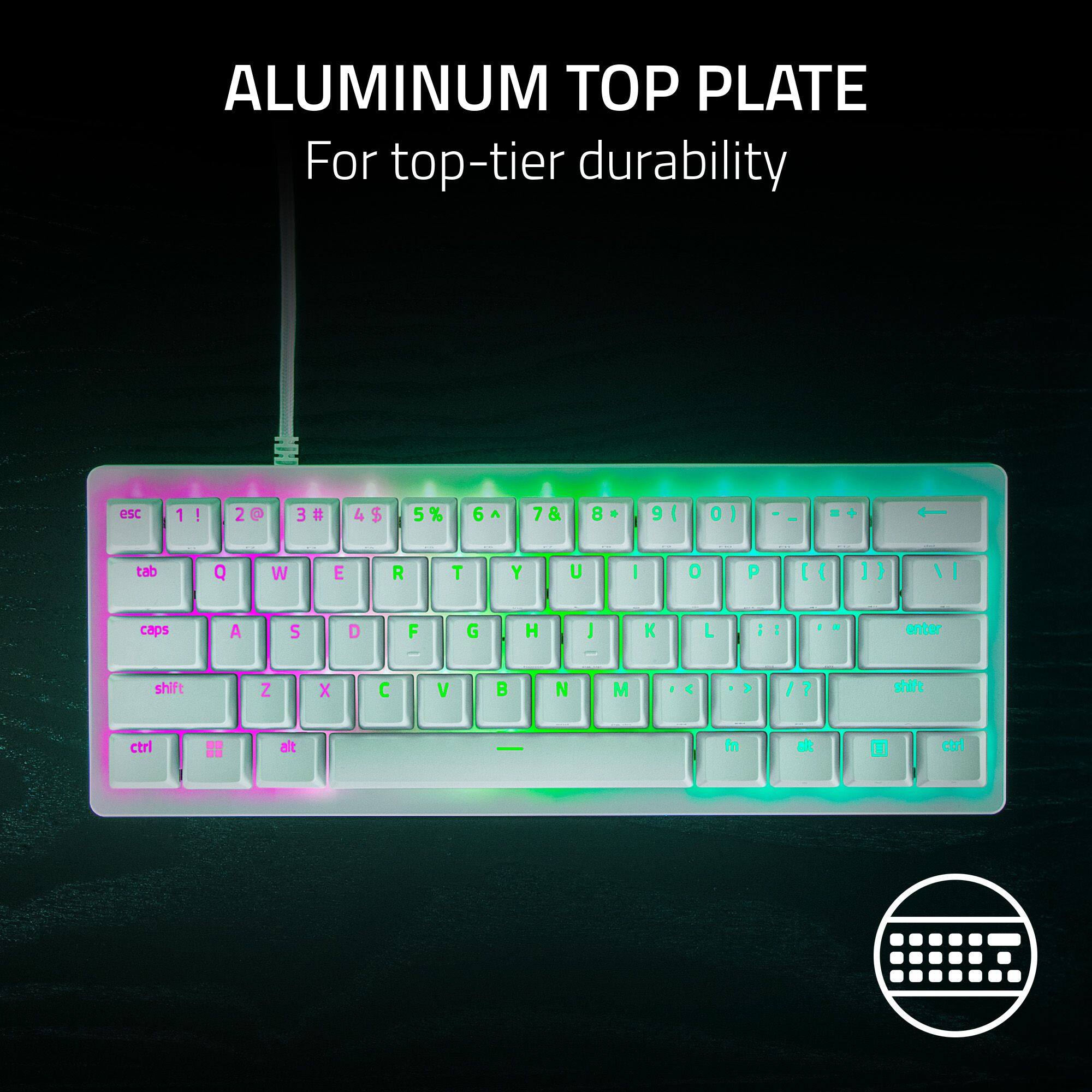 The text on the image reads: "ALUMINUM TOP PLATE For top-tier durability."