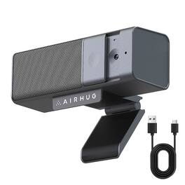 AIRHUG - 3 in 1 1080P Webcam with Microphone & Speaker, Built-in Privacy Cover for Video Conferencing/Online Class/Gaming Live