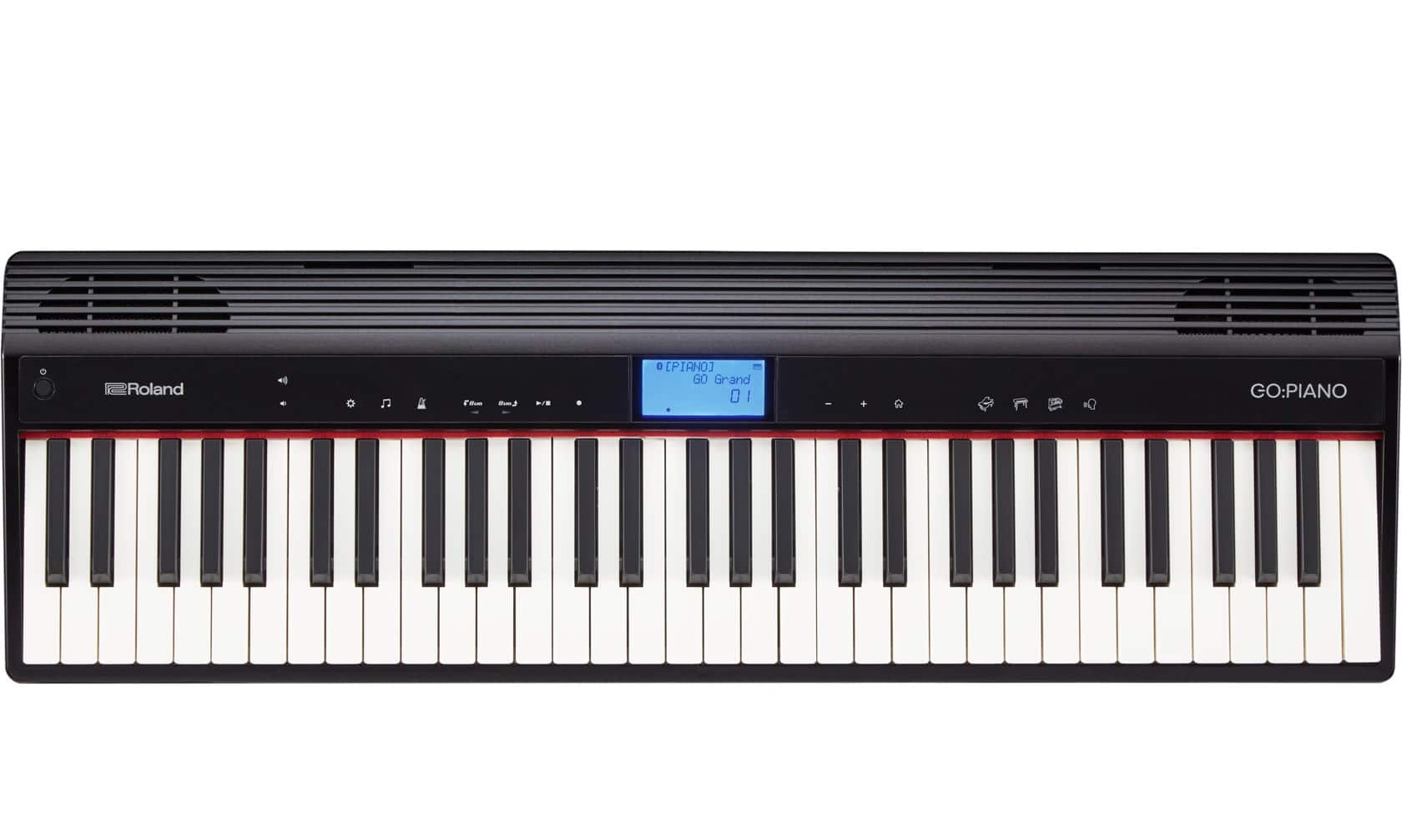 Roland - GO:PIANO Digital Piano Full-Size Keyboard with 61 Keys - Black - Front_Zoom