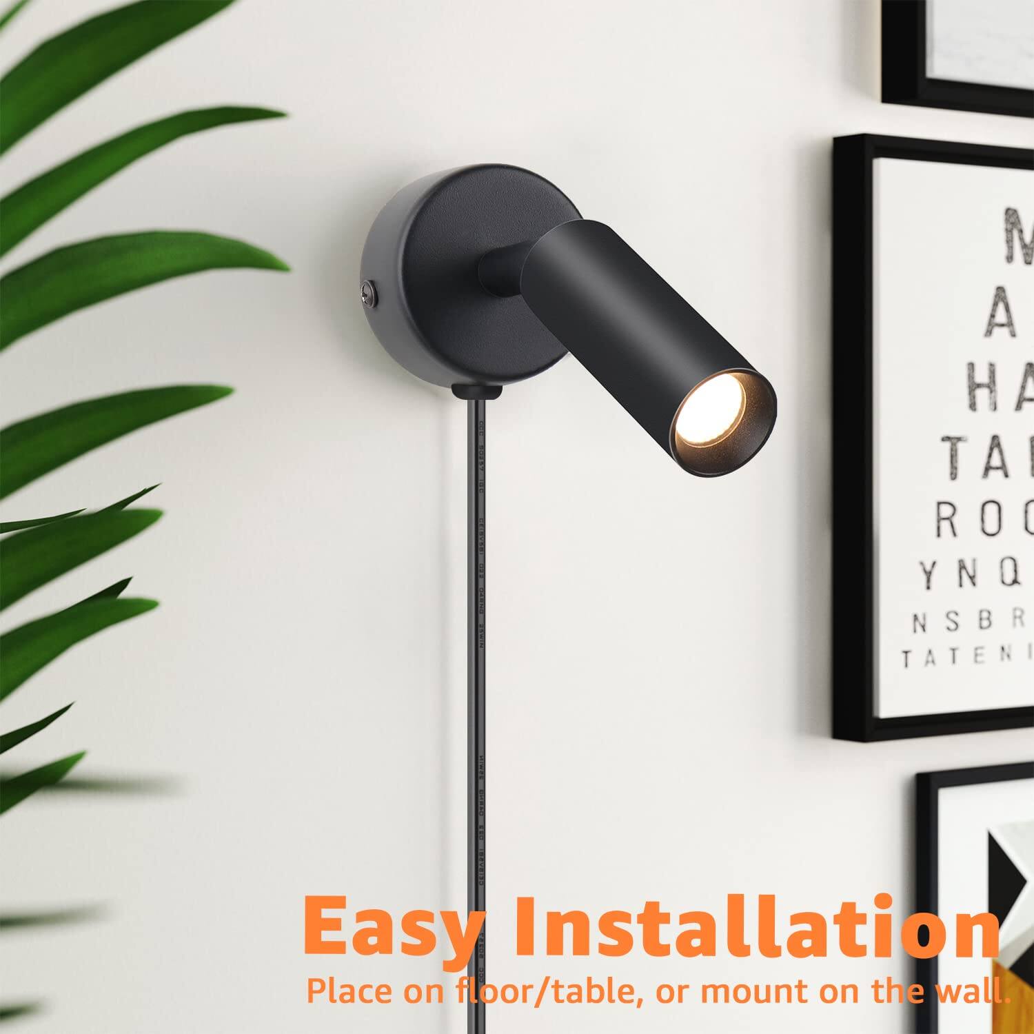 Easy Installation  
Place on floor/table, or mount on the wall.