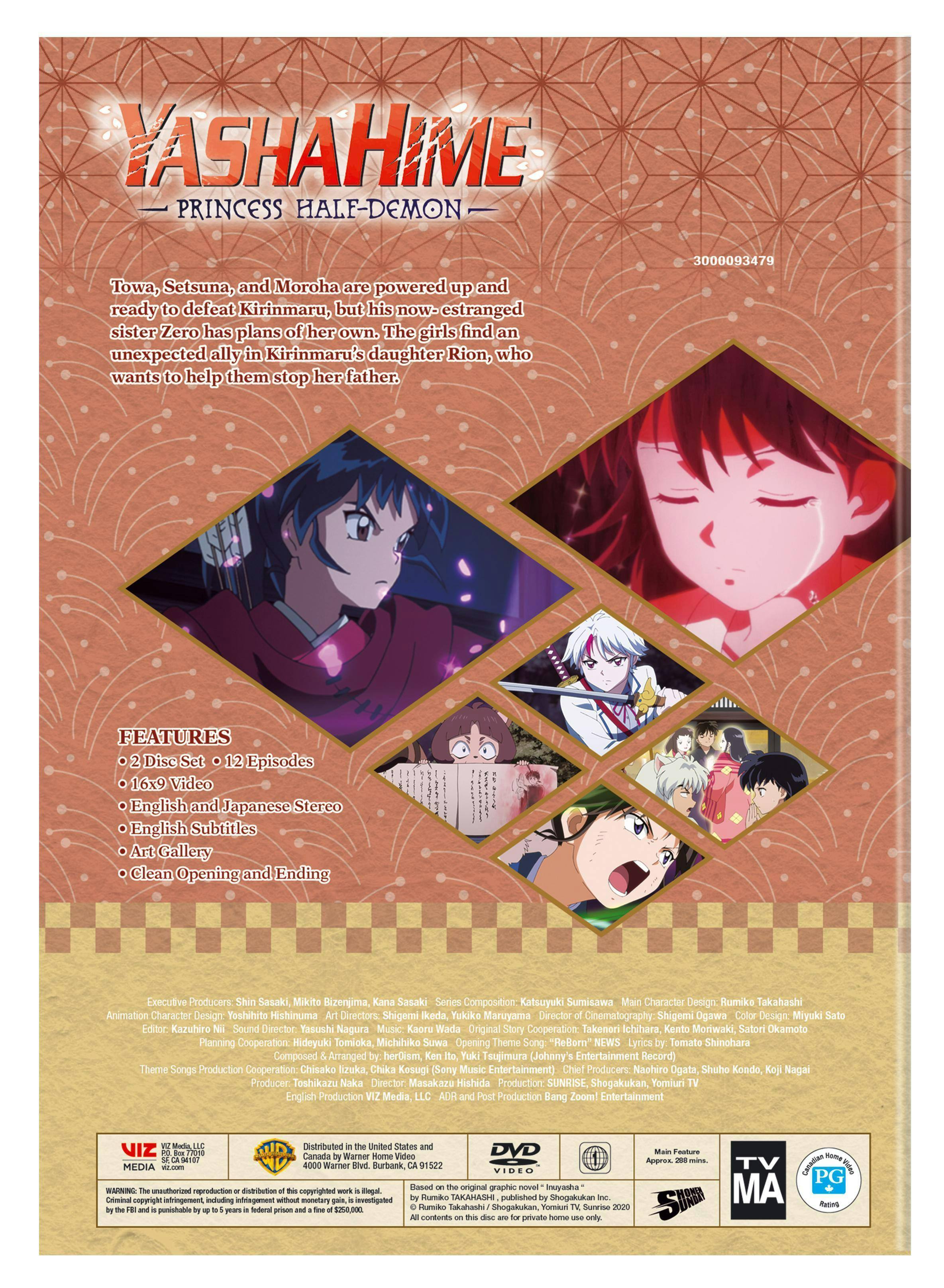 Back. Yashahime: Princess Half-demon - Season 2, Part 1 [DVD].